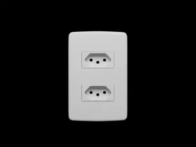 Double Brazilian Outlet 3d model 3D model