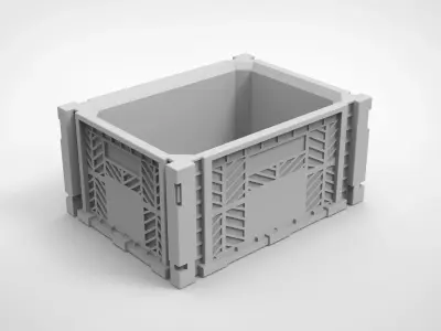 plastic basket pattern vase 3D print model