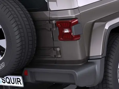 LowPoly Jeep Wrangler Sahara 2018 Low-poly 3D model