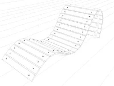 solid design sunbed 3D model