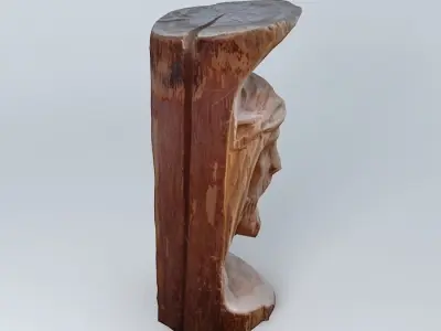 Jesus woodcarving Free 3D model