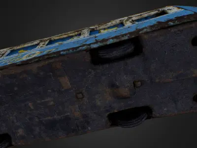 Old USSR Soviet Metal Toy Car Express Bus 3D model