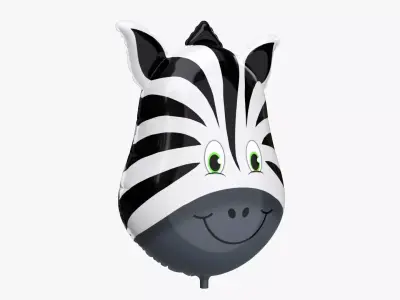 Foil decoration balloon 05 Zebra 3D model