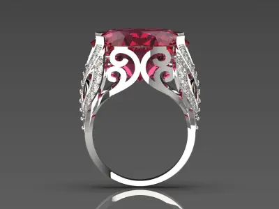 woman jewelry diamond ring jr00105 3D print model