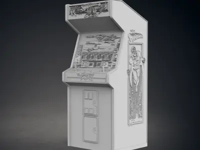 Superman Arcade Cabinet with Lithophane 3D print model