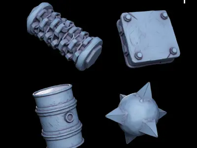 Kitbash Vol01 Ork 40 Unique pieces 3D print model