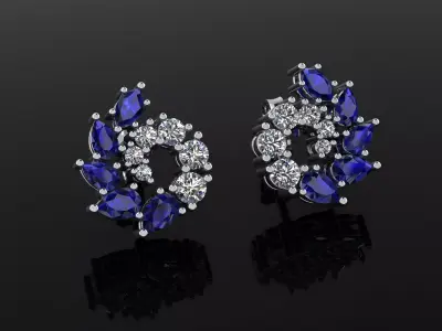 Earrings 28 3D print model purchase