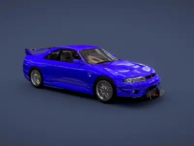 Nissan Skyline GTR R33 Low-poly 3D model