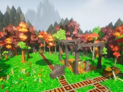 Pro-VOX Uncharted Voxel Nature Pack Low-poly 3D model