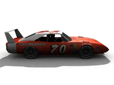1970s Game Ready Dodge Daytona Low-poly 3D model