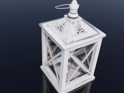 Home Decorative lantern with candle - Italia Free 3D model