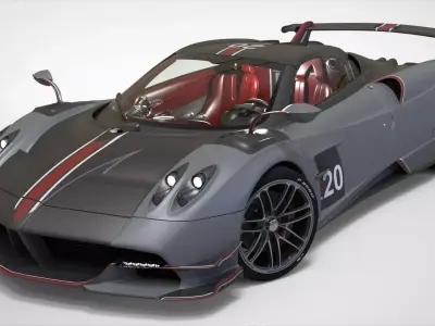Pagani Huayra Roadster Low-poly 3D model