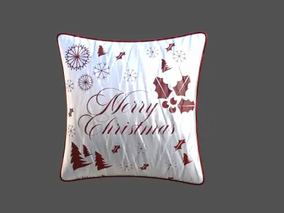 Christmas Cushion Pack Low-poly 3D model