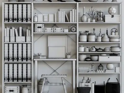 Decorative set Office 3D model