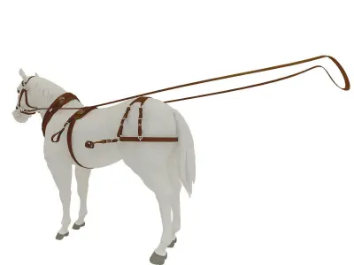 Horse figurine Low-poly 3D model