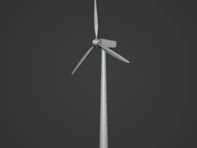 Generic Wind Turbine Low-poly 3D model