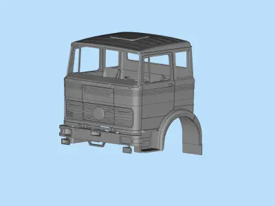 Cab old Truck german 3D print  LP series tractor 69 or 70 3D print model