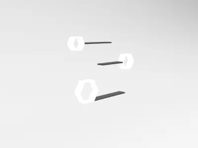 Wall Rack v1 006 Low-poly 3D model