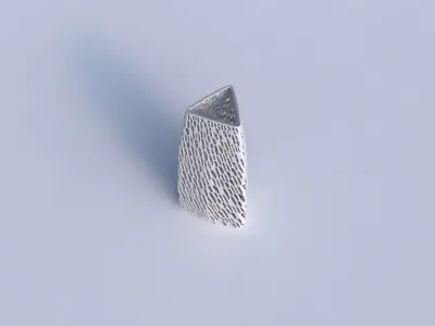 Vase triangle with dense twisted organic lattice 3 3D print model