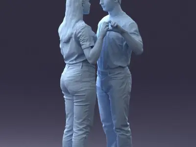 000322 Couple Forming Heart Gesture 1128 3dp 3D print model