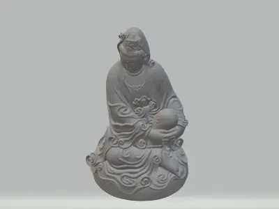 Guanyin Bodhisattva Sitting Statue  3D print model buy