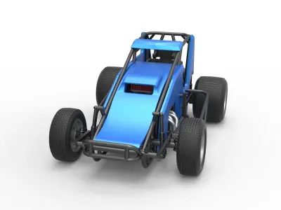 Sprint car Scale 1 to 25 3D print model