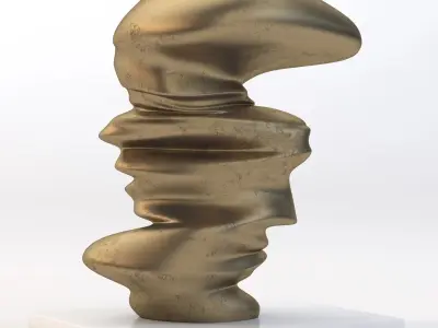 Level Head Sculpture By Tony Cragg 3D model