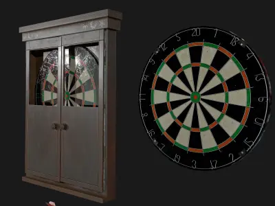 Dartboard Pack  Low-poly 3D model