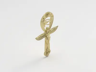 ISIS ANKH WITH SCARAB AND HORUS EYE 3D print model