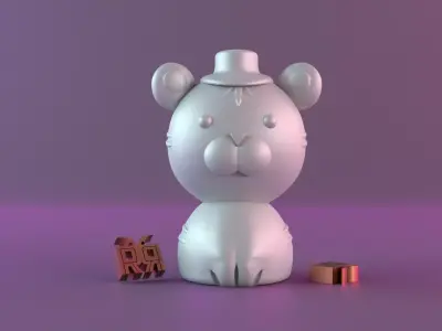 tiger cute 3D print model