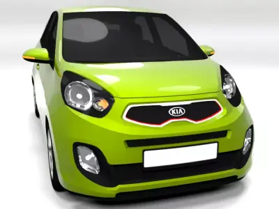 KIA PICANTO 5 DOOR LOWPOLY Low-poly 3D model
