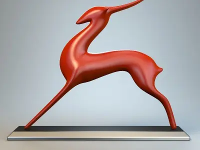 Antelope Sculpture P 3D print model