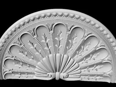 Central decor ornament for furniture 3D model 858