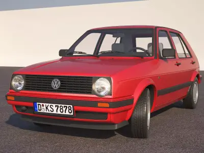 Volkswagen Golf 2 3D model