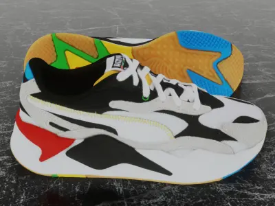 PUMA RS X WH 3D SHOES Low-poly 3D model