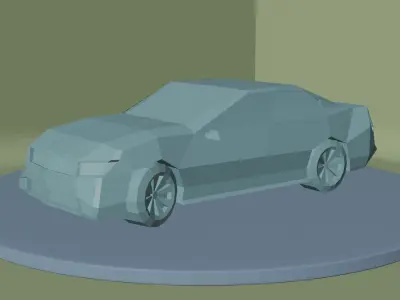 Free Low Poly Sports Car Free low-poly 3D model