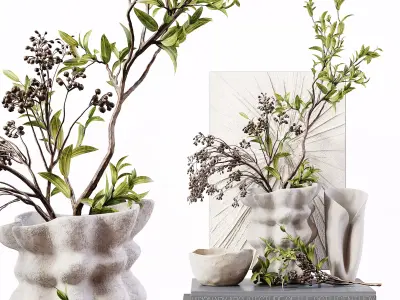 Decorative Set 211 Low-poly 3D model