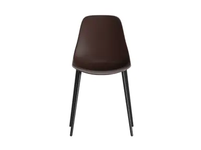 Pure Black Dining Chair 3D model
