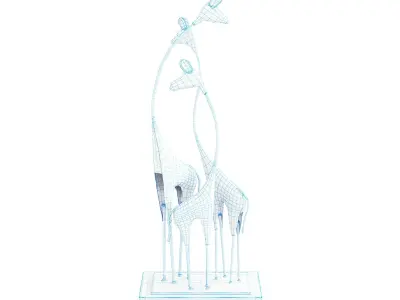 Safari Inspired Giraffe Ensemble 3D model