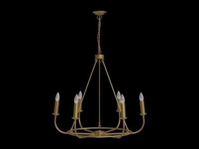 Classic 6 Light Pendant 3D model