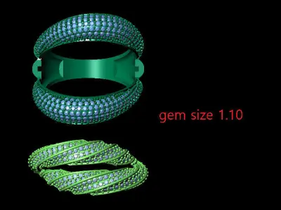 Fancy Ring Gold Silver 3D printing model 3D print model
