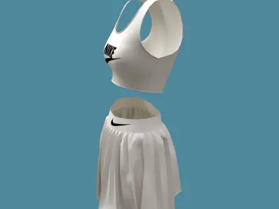 3d female sportswear  3D model