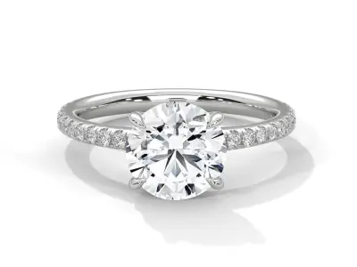 solitaire ring with detail images and 360 render videos 94 3D print model