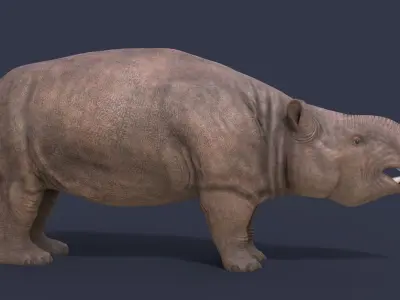 Pyrotherium romeroi Low-poly 3D model