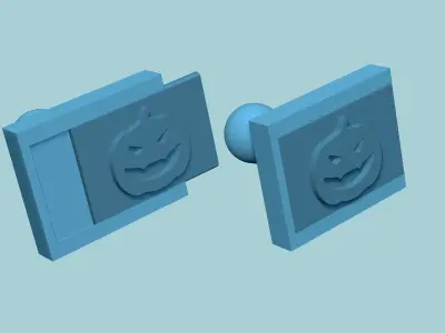 Stamp 49 - Halloween Pumpkin - Fondant Decoration Maker Toy 3D print model