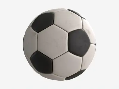 Soccer Ball 03 Dirty 3D model