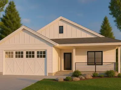 3D Modern House Plan Single Floor Home Design AutoCAD  3D model