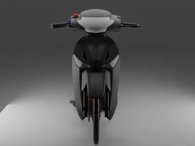 Motorcycle modified from the original condition to be stronger  3D model