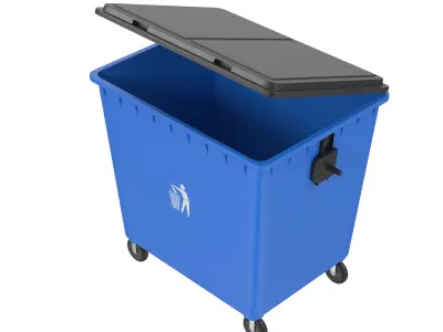 Trash Bin Low-poly 3D model