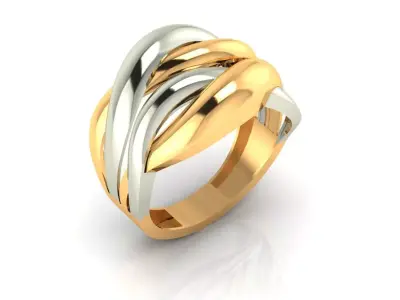 Free Two-Tone Modern Ring Free 3D print model